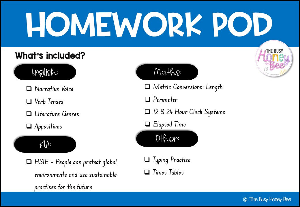 Stage 3 Year B Homework/Learning Pod 23