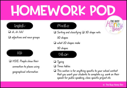 Stage 1 Year A Homework/Learning Pod 19