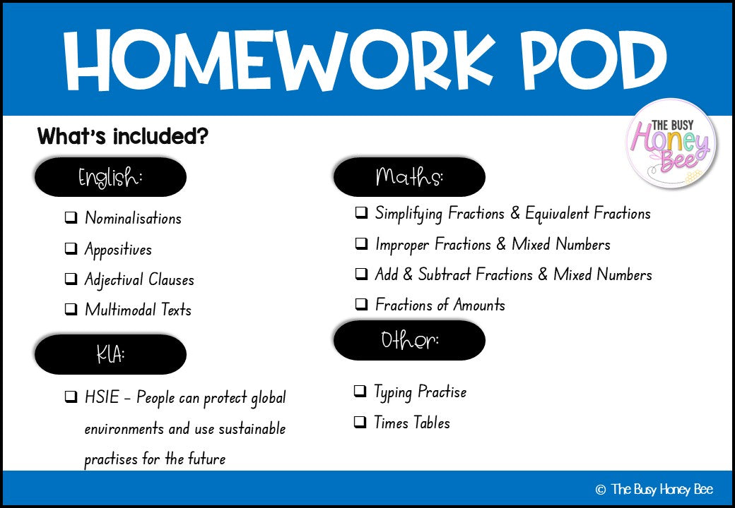 Stage 3 Year B Homework/Learning Pod 24