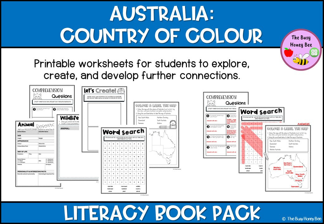 Australia Country of Colour - CBCA 2024 - Literacy Book Pack