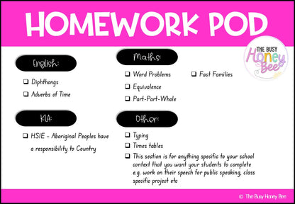 Stage 1 Year A Homework/Learning Pods Term 2 Mega Bundle