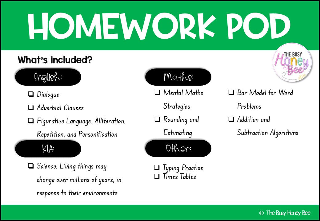 Stage 3 Year A Homework/Learning Pod 2