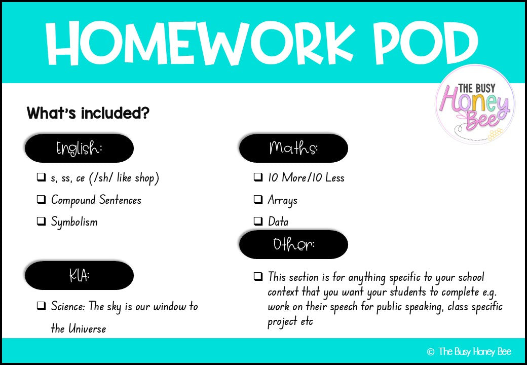 Stage 1 Year B Homework/Learning Pod 32
