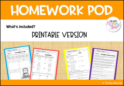 Stage 2 Year B Homework/Learning Pods Term 3 Mega Bundle