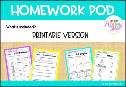 Stage 1 Year B Homework/Learning Pod 21