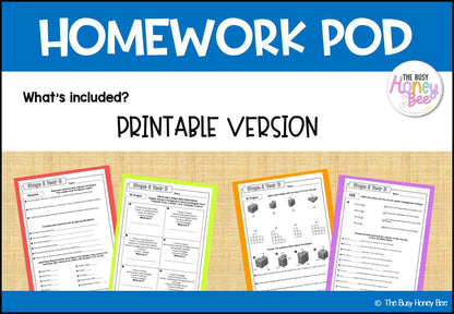 Stage 3 Year B Homework/Learning Pods Term 2 Mega Bundle