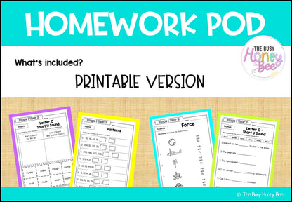 Stage 1 Year B Homework/Learning Pod 22