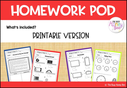 Stage 2 Year A Homework/Learning Pods Term 1 Mega Bundle