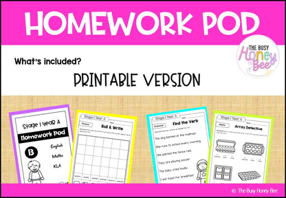 Stage 1 Year A Homework/Learning Pod 13