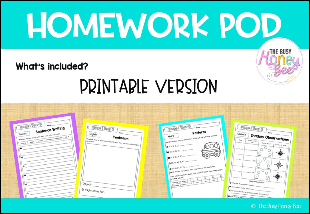 Stage 1 Year B Homework/Learning Pod 32