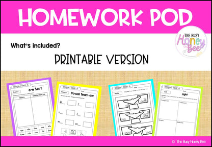 Stage 1 Year A Homework/Learning Pods Term 2 Mega Bundle