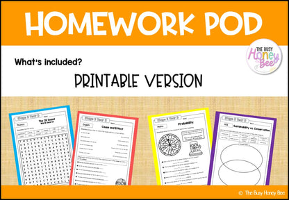 Stage 2 Year B Homework/Learning Pods Term 2 Mega Bundle