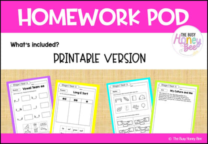 Stage 1 Year A Homework/Learning Pod 3