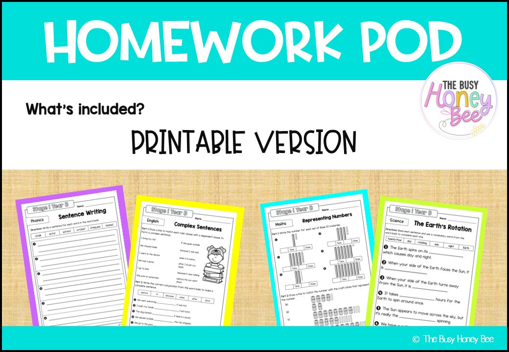 Stage 1 Year B Homework/Learning Pod 31
