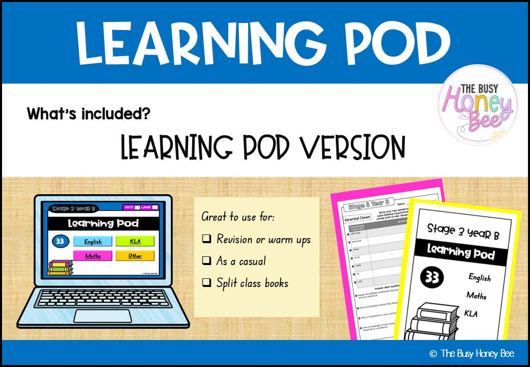 Stage 3 Year B Homework/Learning Pod 33