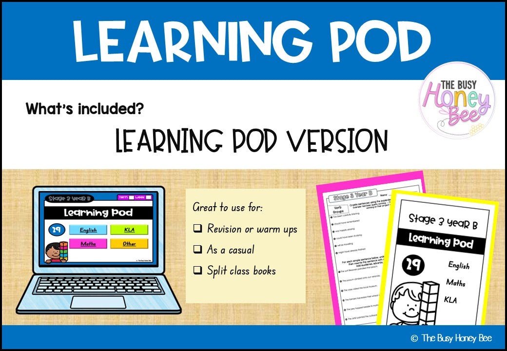 Stage 3 Year B Homework/Learning Pods Term 2 Mega Bundle