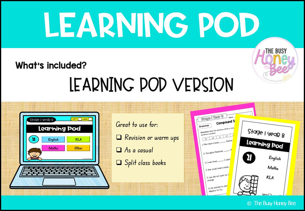 Stage 1 Year B Homework/Learning Pod 21