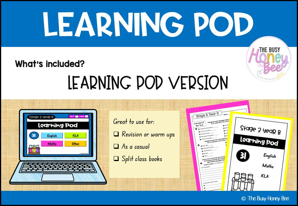 Stage 3 Year B Homework/Learning Pod 31