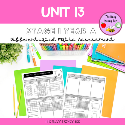 Stage 1 Year A Term 3 Differentiated Maths Assessment Bundle