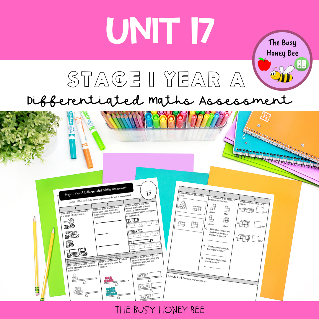 Stage 1 Year A Term 4 Differentiated Maths Assessment Bundle