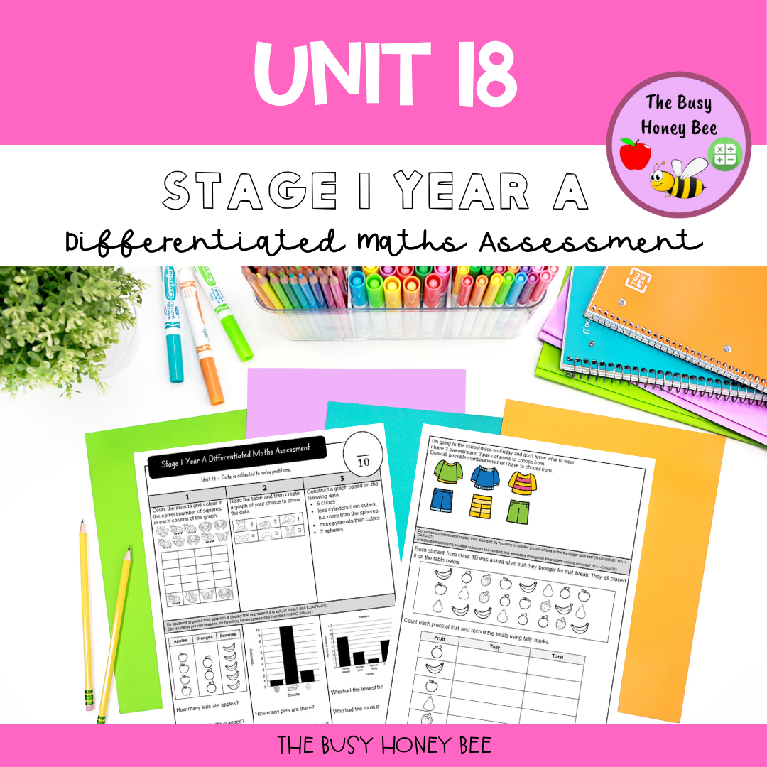 Stage 1 Year A Term 4 Differentiated Maths Assessment Bundle