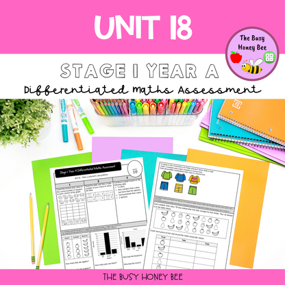 Stage 1 Year A Term 4 Differentiated Maths Assessment Bundle