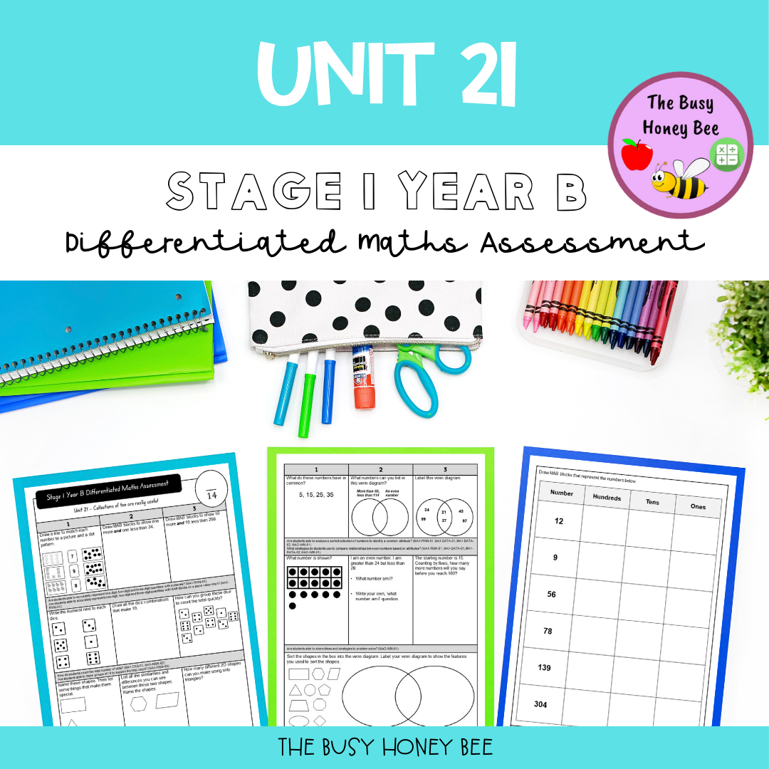 Stage 1 Year B Differentiated Maths Assessment Unit 21