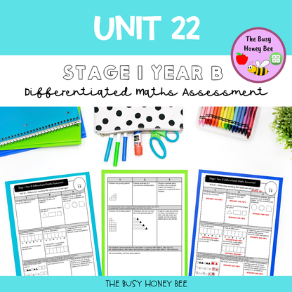 Stage 1 Year B Term 1 Differentiated Maths Assessment Bundle