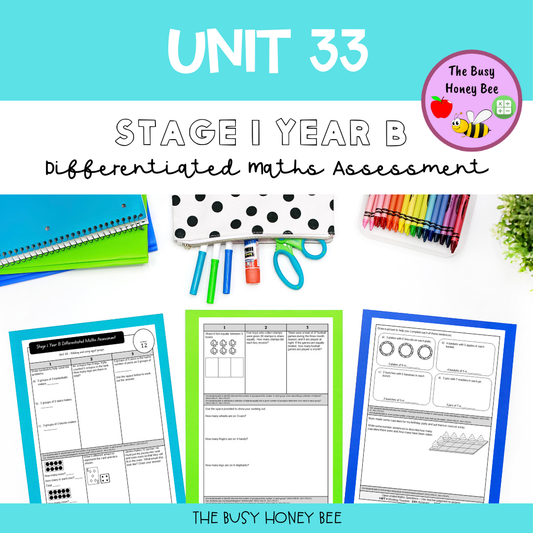 Stage 1 Year B Differentiated Maths Assessment Unit 33