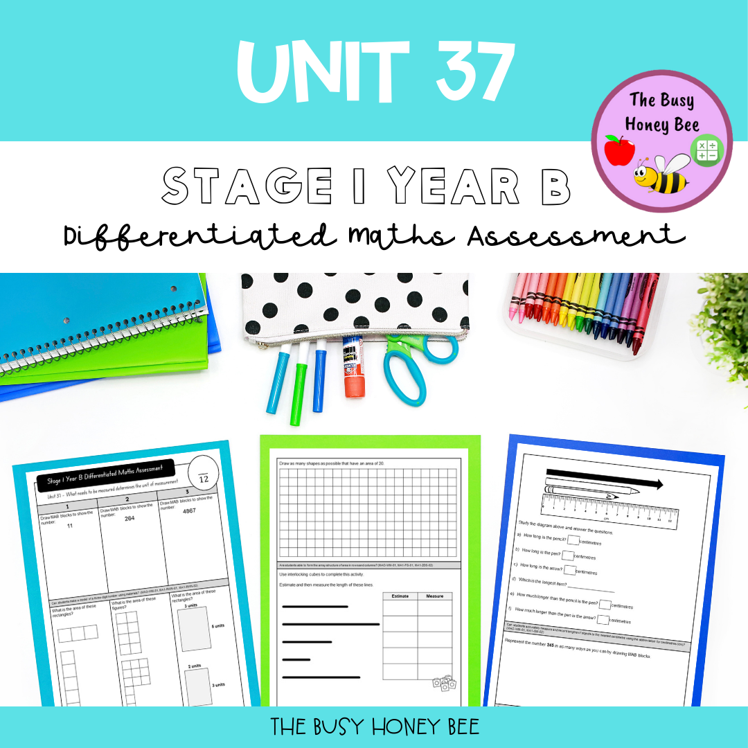 Stage 1 Year B Term 4 Differentiated Maths Assessment Bundle