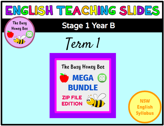 Stage 1 Year B Term 1 English Teaching Slides Mega Bundle