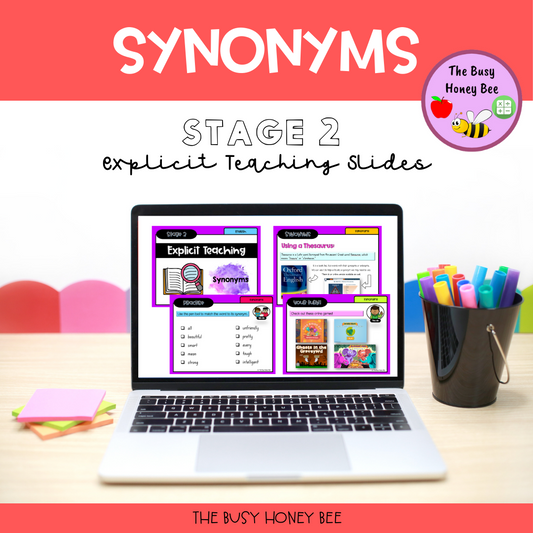 Year 3 and 4 Synonyms Explicit Teaching Slides