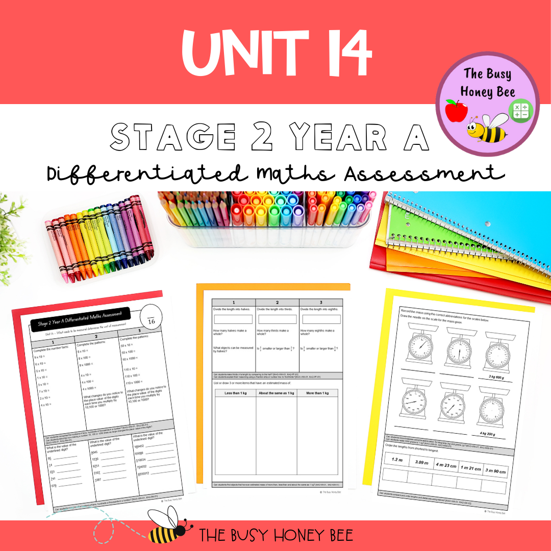 Stage 2 Year A Differentiated Maths Assessment Unit 14