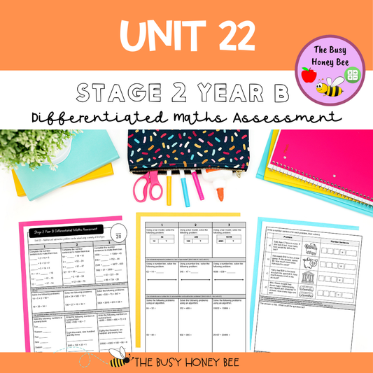 Stage 2 Year B Differentiated Maths Assessment Unit 22