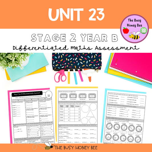 Stage 2 Year B Differentiated Maths Assessment Unit 23