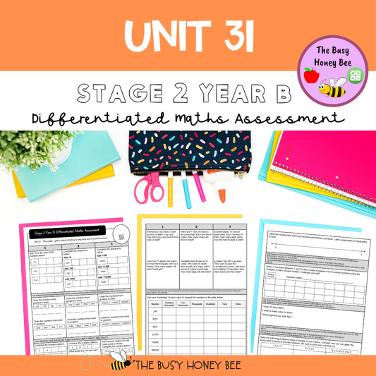 Stage 2 Year B Differentiated Maths Assessment Unit 31