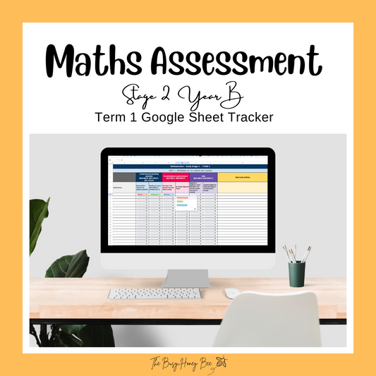 Stage 2 Year B NSW Term 1 Maths Assessment Overview Google Sheet