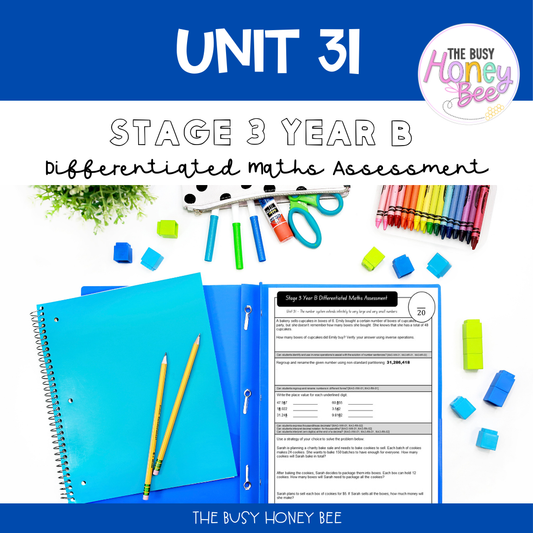 Stage 3 Year B Differentiated Maths Assessment Unit 31