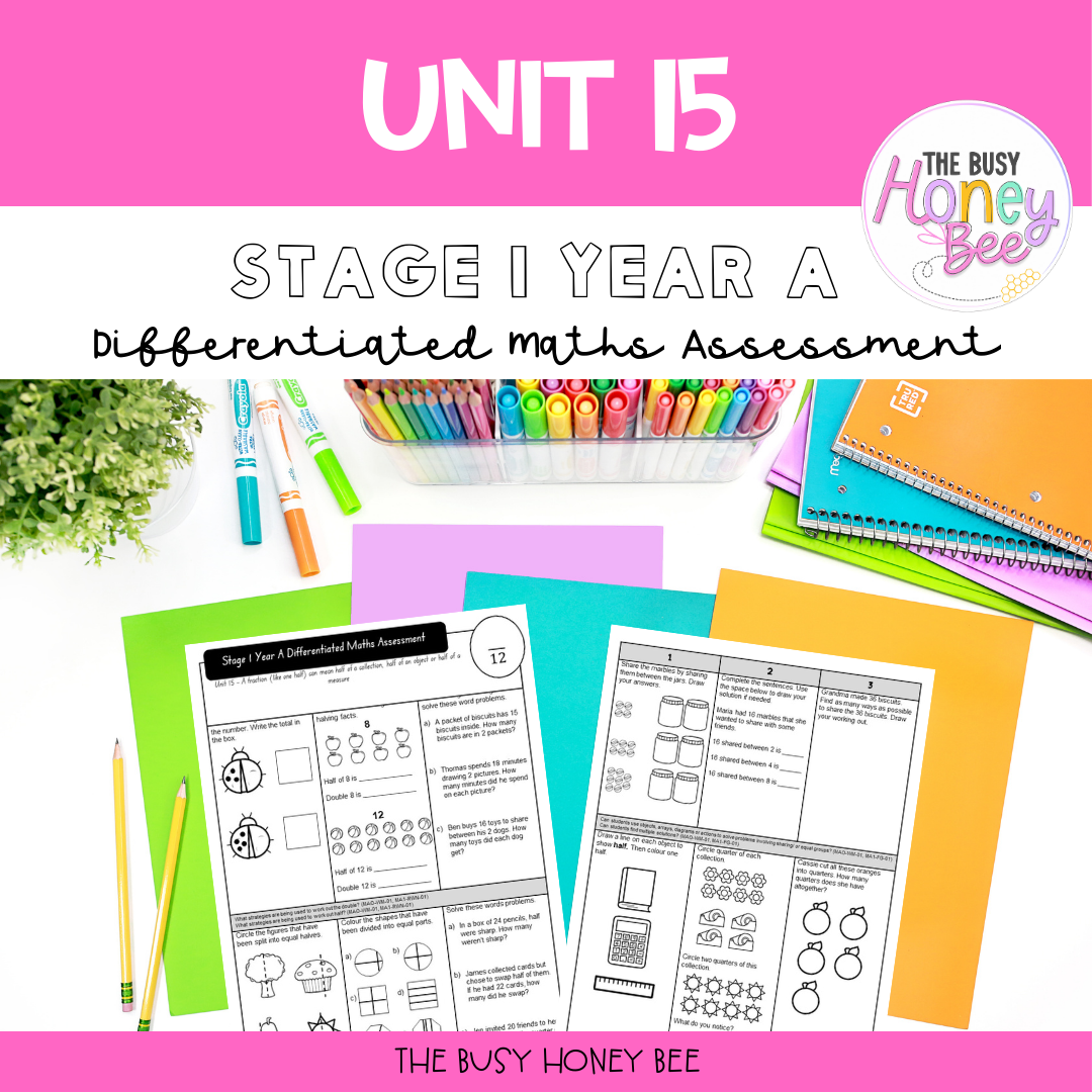 Stage 1 Year A Differentiated Maths Assessment Unit 15