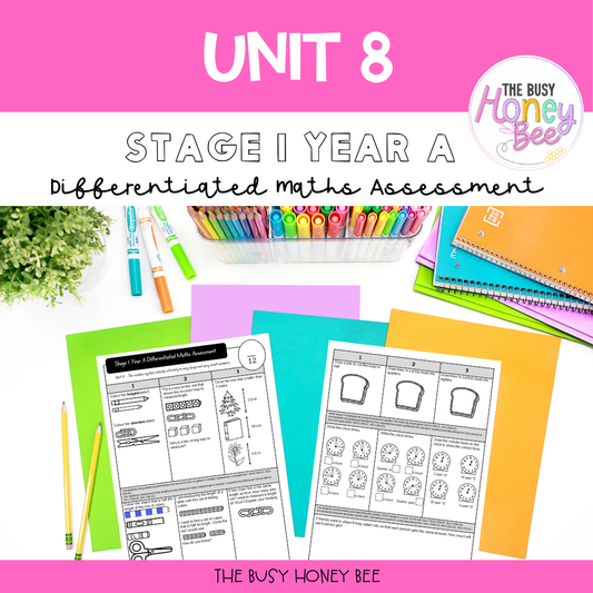Stage 1 Year A Differentiated Maths Assessment Unit 8