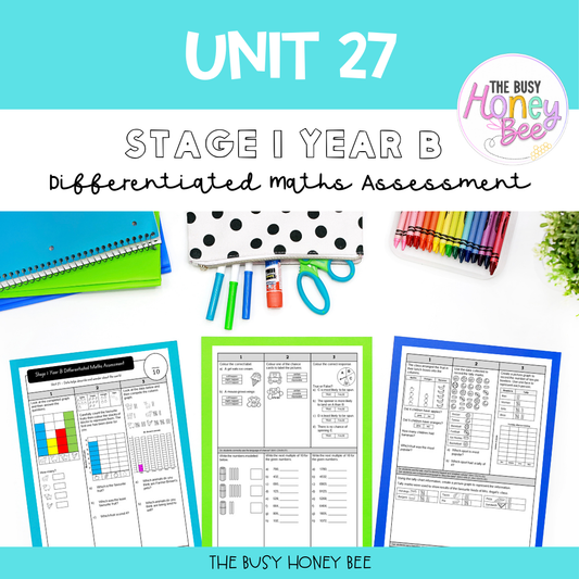 Stage 1 Year B Differentiated Maths Assessment Unit 27