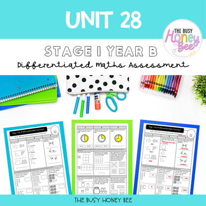 Stage 1 Year B Differentiated Maths Assessment Unit 28