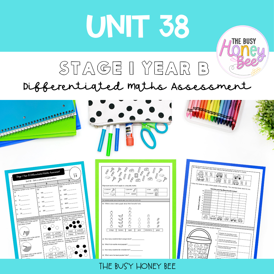 Stage 1 Year B Differentiated Maths Assessment Unit 38