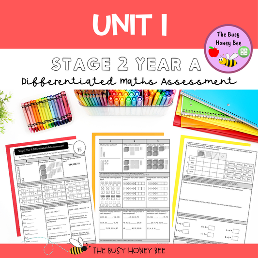 Stage 2 Year A Differentiated Maths Assessment Unit 1