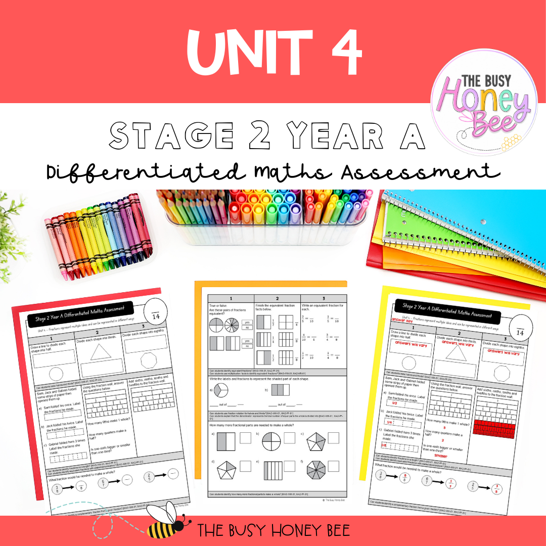 Stage 2 Year A Differentiated Maths Assessment Unit 4