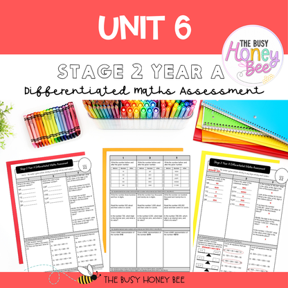 Stage 2 Year A Differentiated Maths Assessment Unit 6