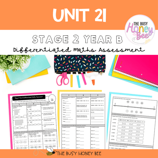 Stage 2 Year B Differentiated Maths Assessment Unit 21