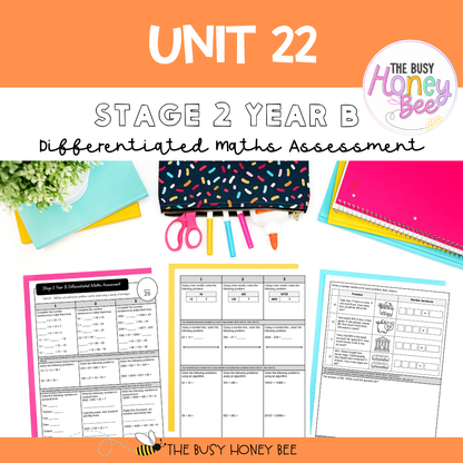 Stage 2 Year B Differentiated Maths Assessment Unit 22