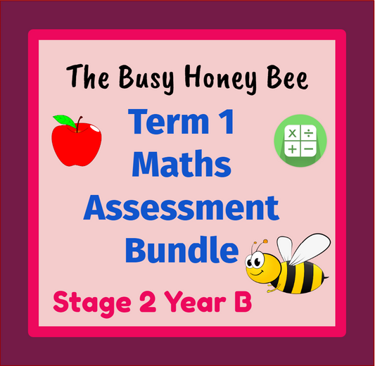 Stage 2 Year B Term 1 Differentiated Maths Assessment Bundle