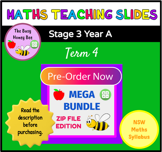 PRE-ORDER Stage 3 Year A Term 4 Maths Teaching Slides Mega Bundle